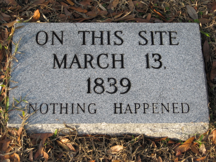On this site nothing happened